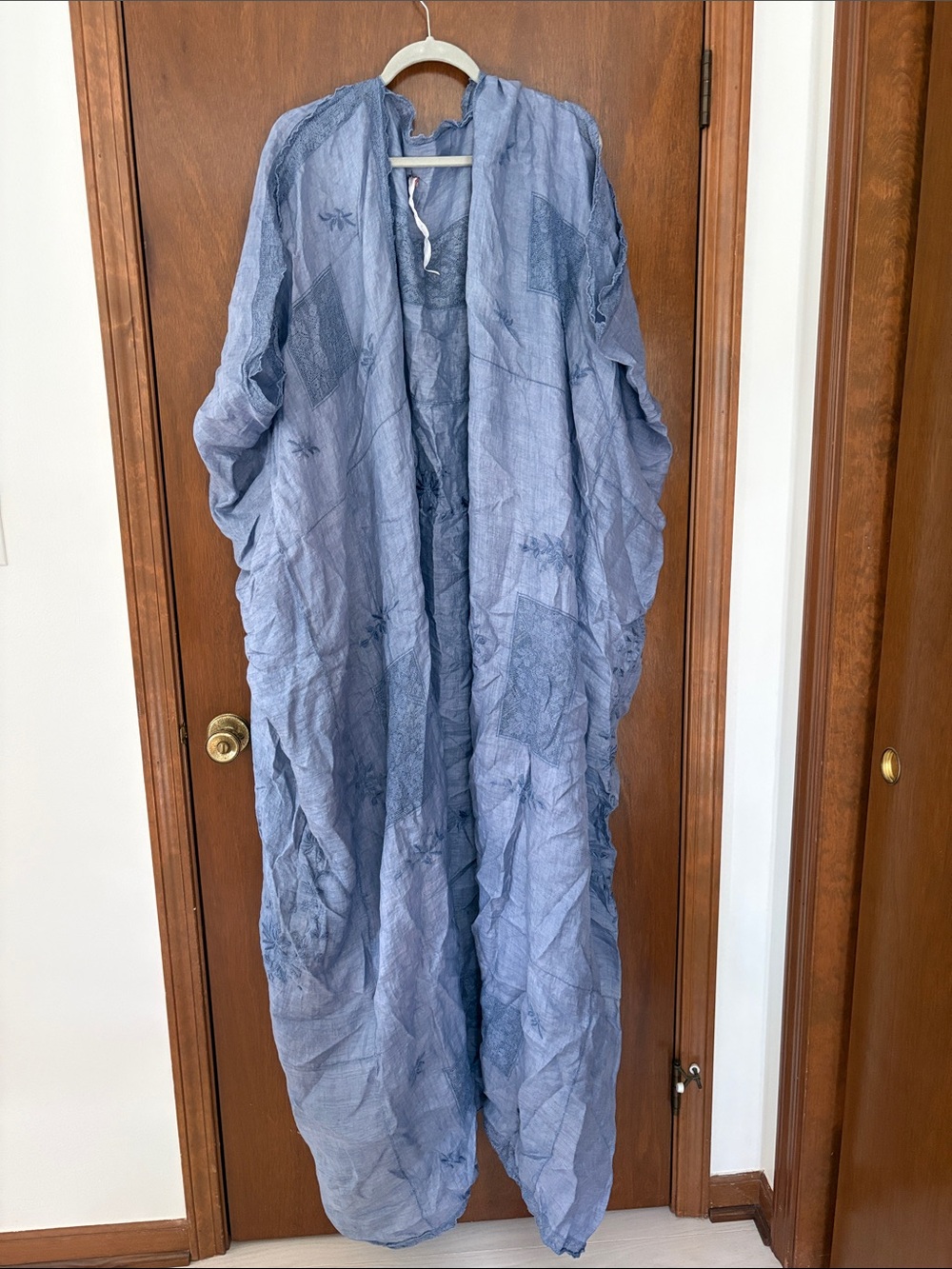 Light Blue Draped Women's caftan